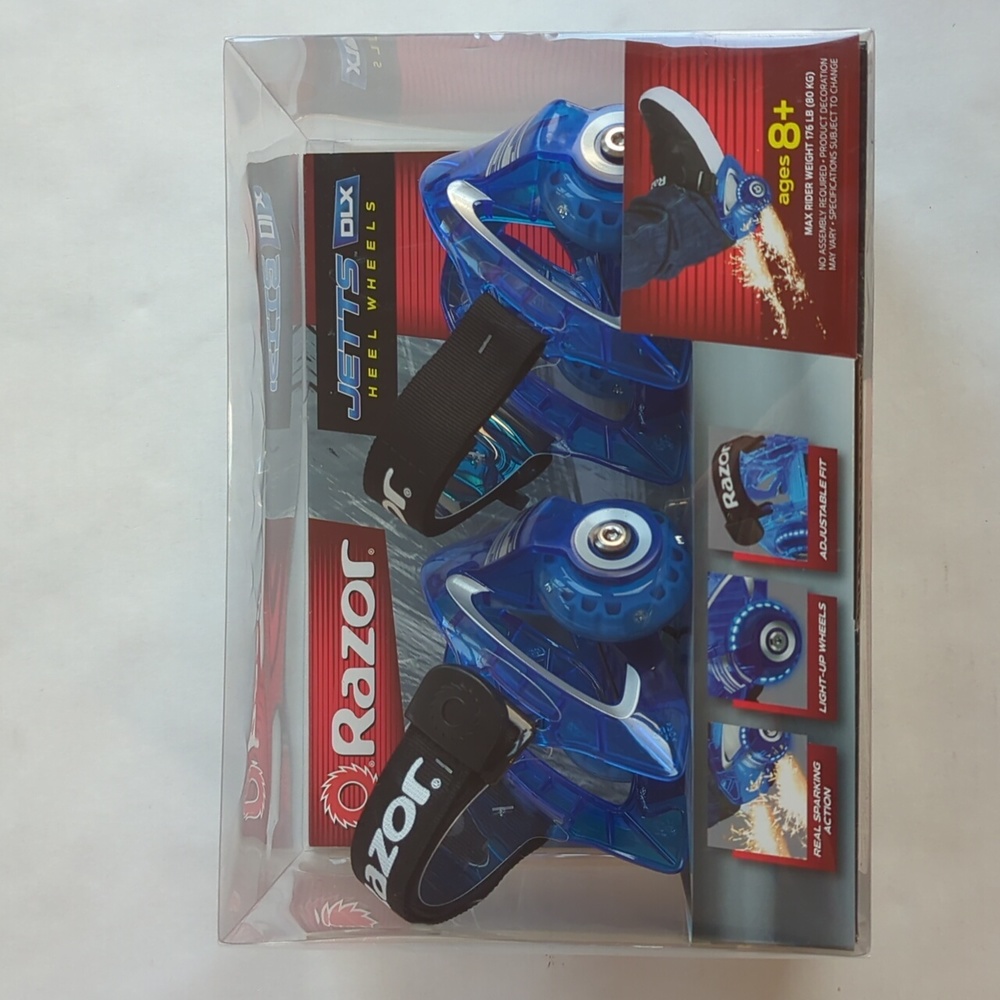 NWT Razor Jetts DLX Heel Wheels Blue